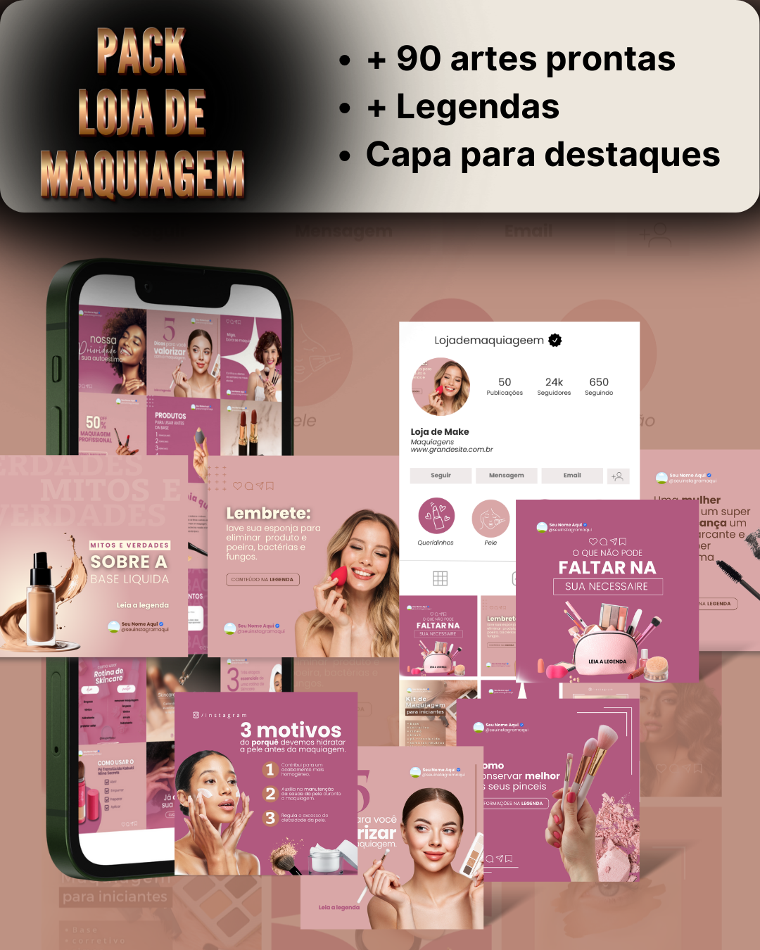 pack loja de maquiagem